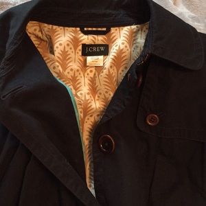 J. Crew navy blue trench coat